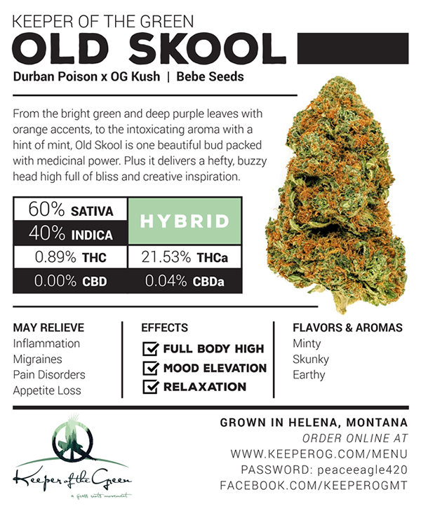 Old Skool - Hybrid Strain by Keeper of the Green